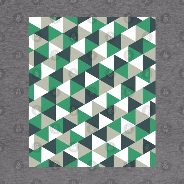 Green Geometric Triangles by OneThreeSix